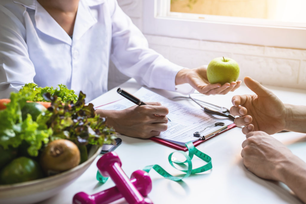 a photo of a person receiving personalized nutrition advice